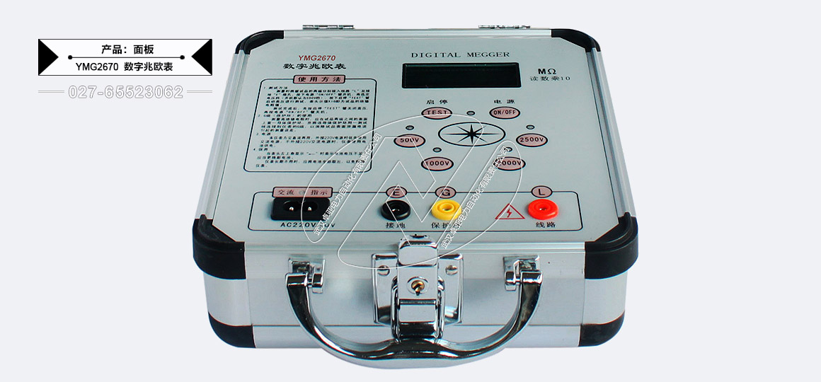 100V/250V/500V/1000V數(shù)字兆歐表 - 操作面板
